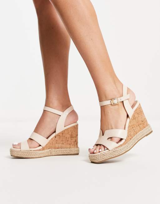 New Look Chaussures compensees Blanc casse ASOS