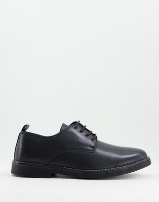 Chaussures New Look - Chaussures Oxford en imitation cuir à lacets - Noir