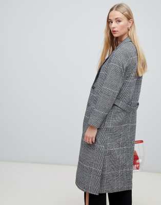 maxi check coat