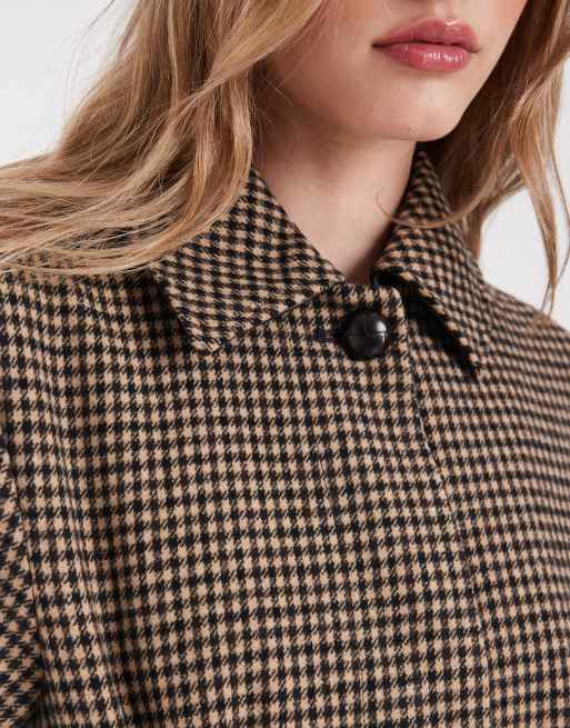 New Look check belted trench coat in brown, 4 of 4