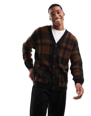 3769 Black Check Cardigan