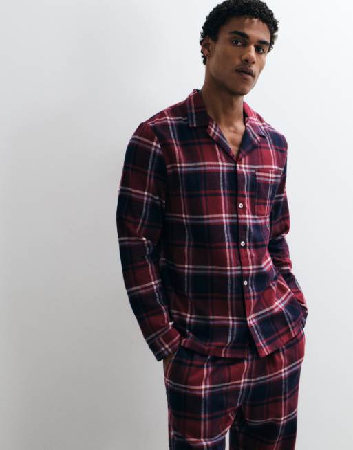 New Look check pyjama set in red, 3 of 4