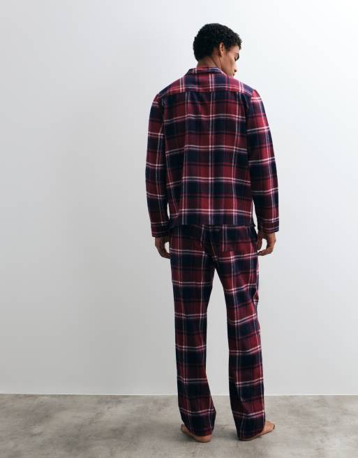 New Look check pyjama set in red, 4 of 4