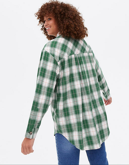 Tops Shirts & Blouses/New Look check shacket in green 