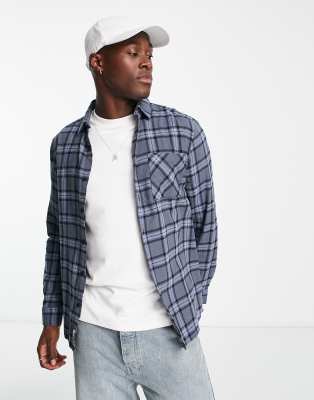 New Look Check Shirt In Gray