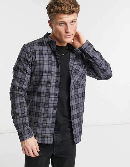 New Look check shirt in grey