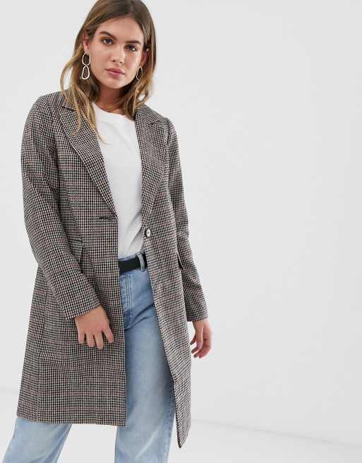 New look 2025 checked tailored coat