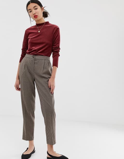 New look shop check trousers