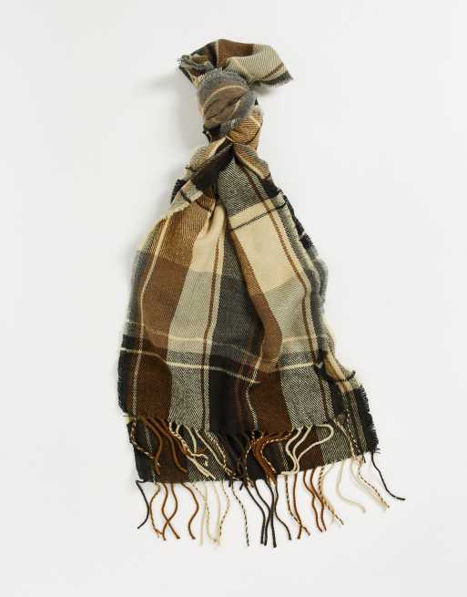 New Look checked scarf in brown