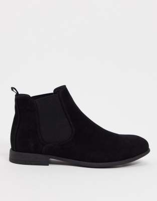 new look black suede chelsea boots