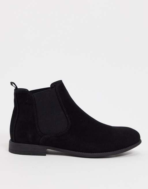 New Look chelsea boot in black suede