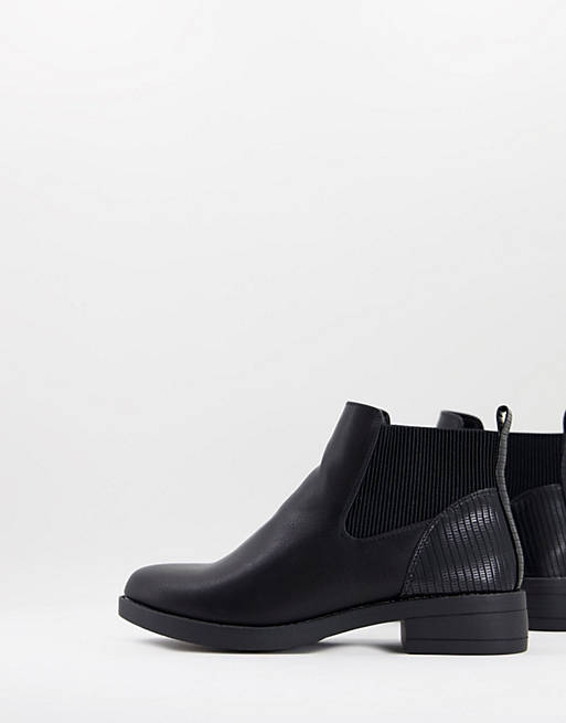 New Look flat chelsea boot in black