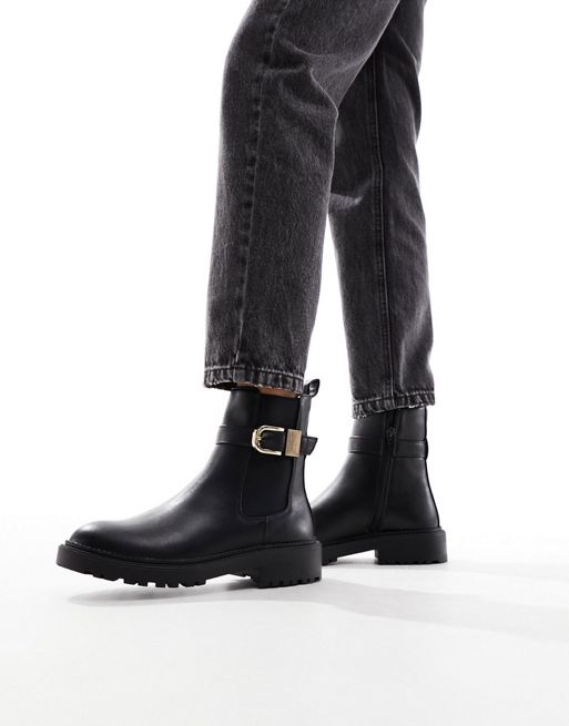 New Look - Chelsea boots met hardware detail in zwart