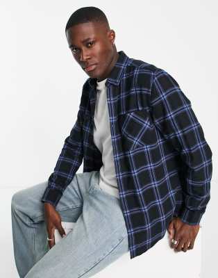 Chemise New York & Company Taille S - Carreaux Bleu/blanc, Stretch, Neuve