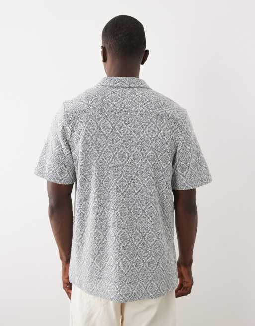 New Look - Chemise au crochet à motif losanges - Bleu, 2 de 5