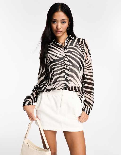 Zeagoo Chemise En Satin Pour Femme à Manches Longues Soie Chic Boutons Chemisier Élégante Col En V Blouse Décontracté Affaires Shirts Ample Fluide Hauts Blanc S