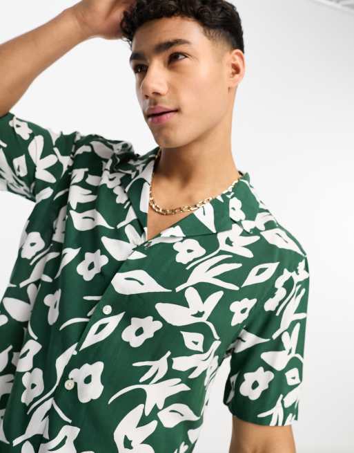 New Look - Chemise d'ensemble à imprimé fleuri - Vert, 4 de 4