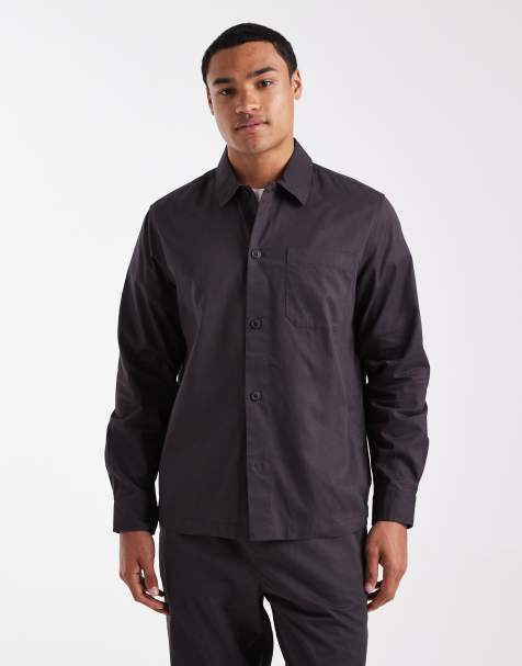 New Look - Chemise d'ensemble douce au toucher - Gris foncé - view 1