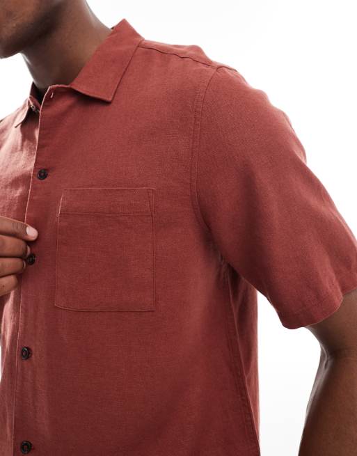 New Look Chemise d'ensemble en lin mélangé avec col plat