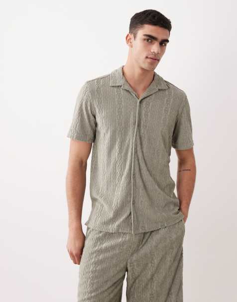 New Look - Chemise d'ensemble texturée - Kaki clair - view 1