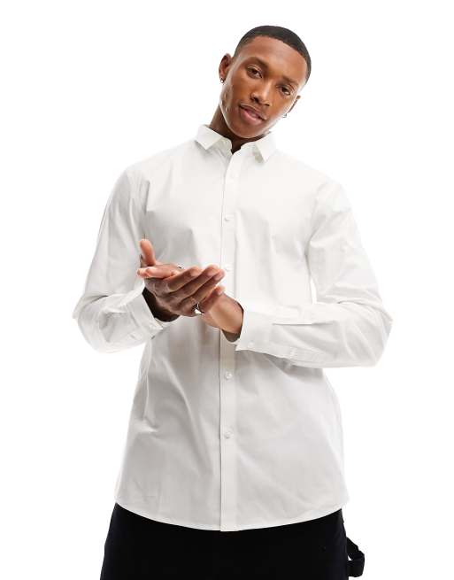New Look - Chemise en popeline à manches longues - Blanc, 2 de 4