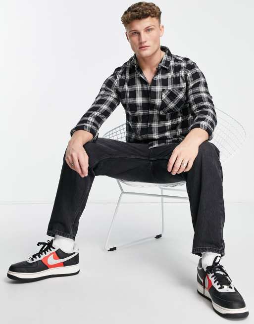 New Look - Chemise manches longues à carreaux - Noir, 4 de 4