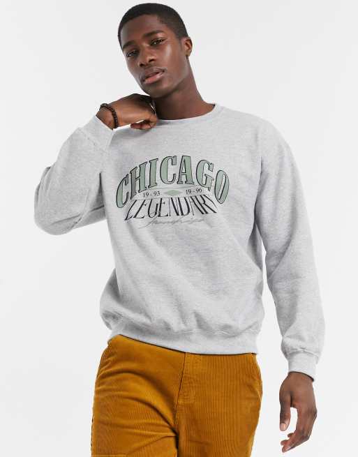 New Look crew neck sweatshirt in gray