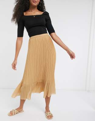 new look pleated midi skirt