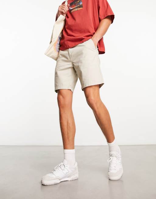 New Look - Chino corti dritti color pietra