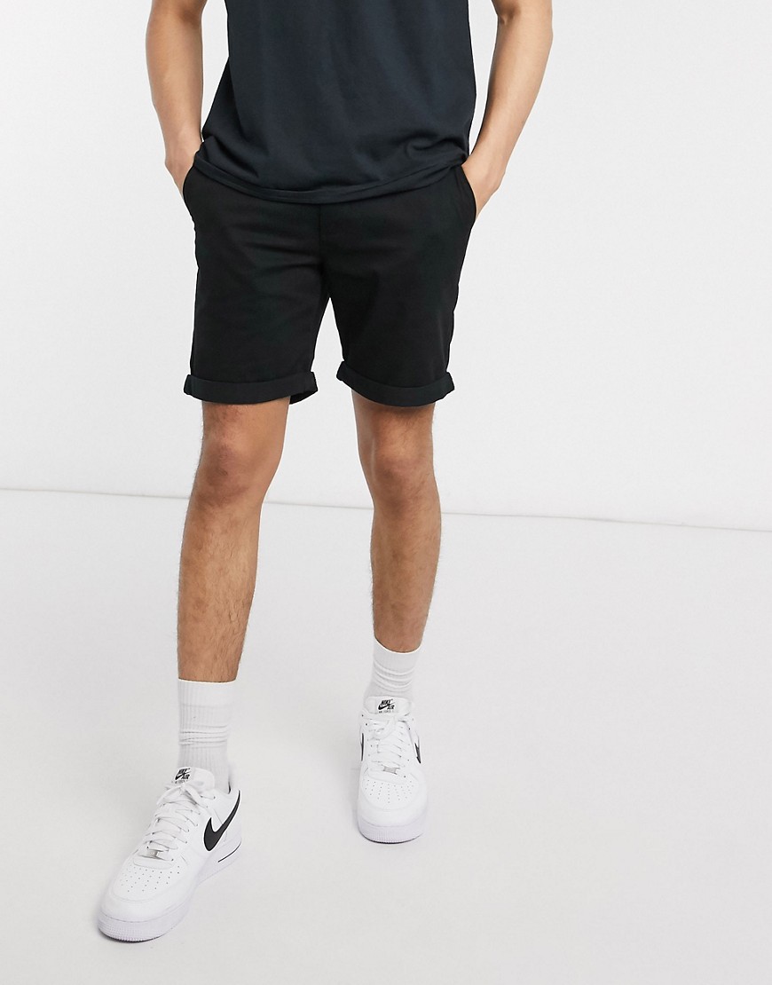 New Look chino short in black