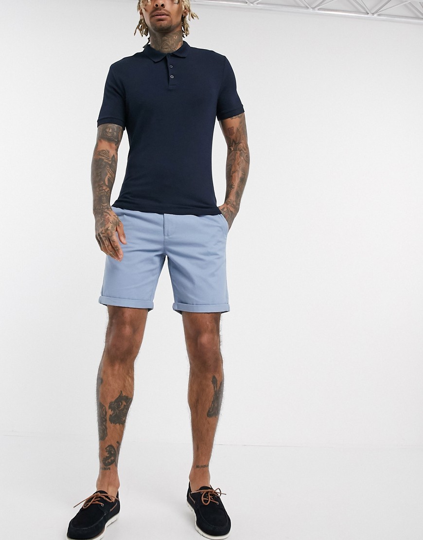 New Look chino short in blue