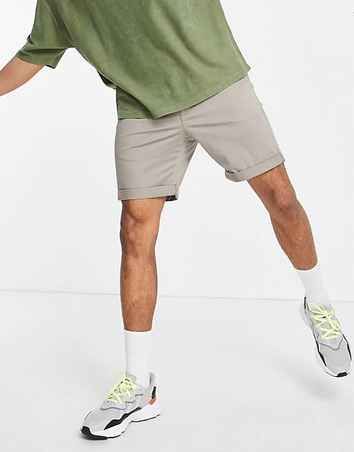  New Look chino short in grey 
