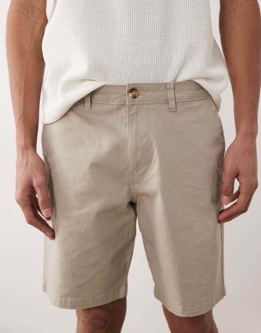 New Look chino shorts in stone, 4 of 5