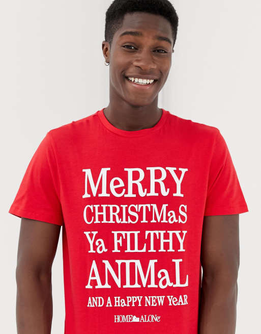 New Look - Christmas Home Alone - T-shirt - Rouge