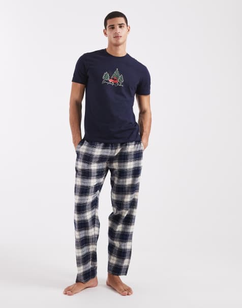 New Look Christmas pyjamas in navy - view 1