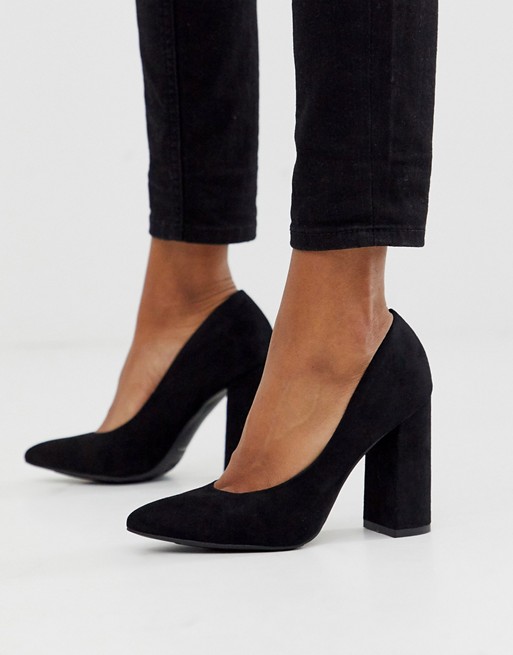 New Look chunky block heel in black