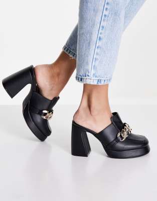 loafer mules heels