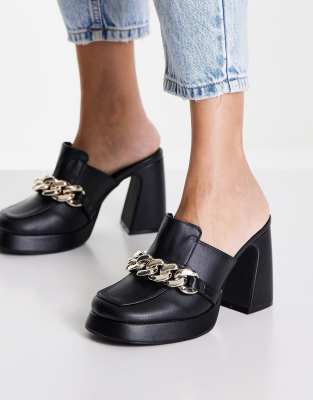 loafer mules heels