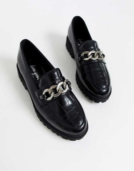 newlook chunky loafers