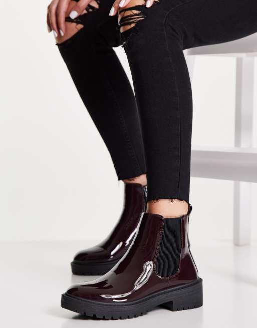 New look store maroon boots