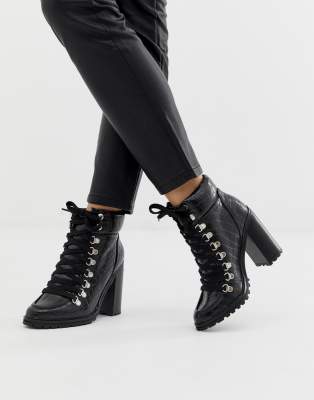 crocodile heeled boots