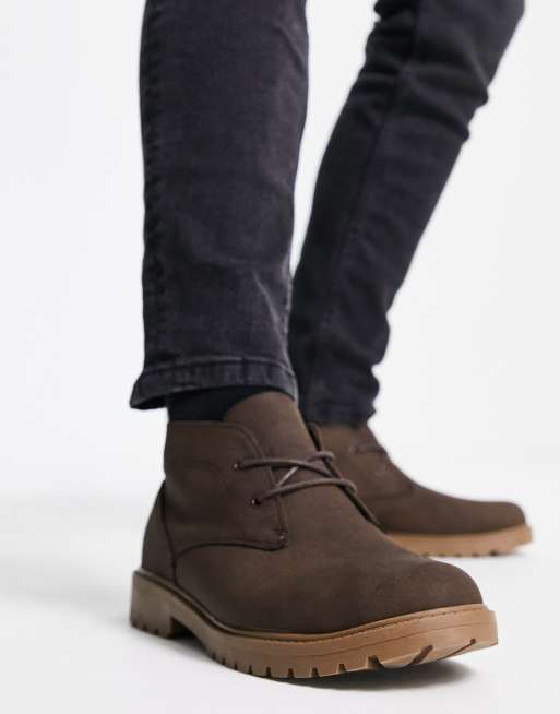 Chocolate brown shop desert boots