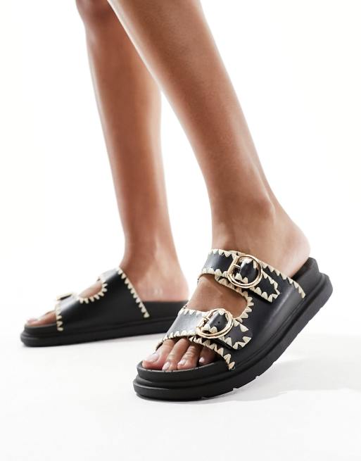 Chunky studded discount western buckle sandals