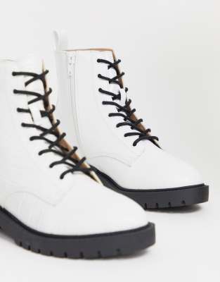 new look white flatforms