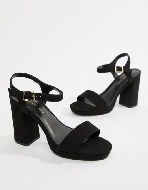 New look clearance black chunky heels