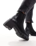 [New Look] New Look chunky heeled chelsea boots in black 37 BLACK