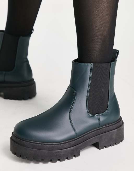 New look green on sale boots