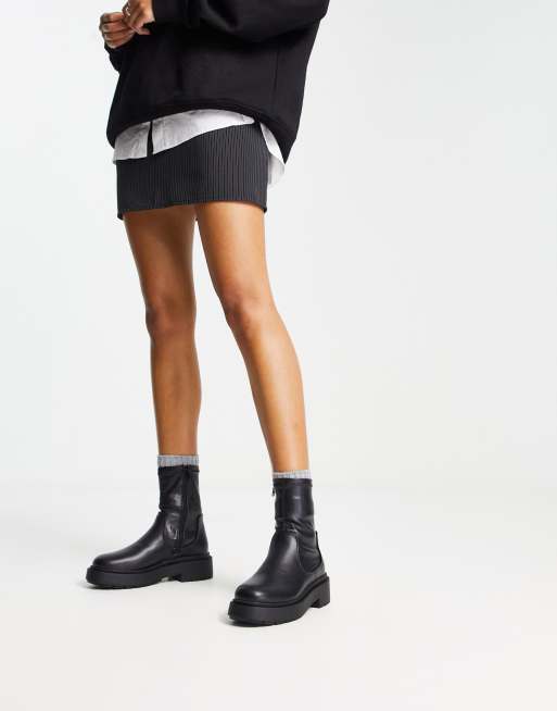 Black sock clearance boots new look