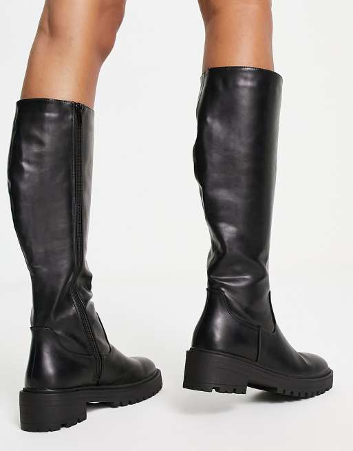 black knee high boots new look