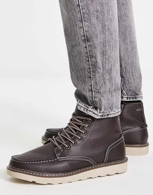 new look mens brown boots